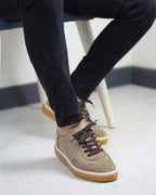 KUM DERİ SÜET DETAYLI ERKEK SNEAKERS AYAKKABI