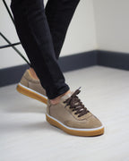 KUM DERİ SÜET DETAYLI ERKEK SNEAKERS AYAKKABI