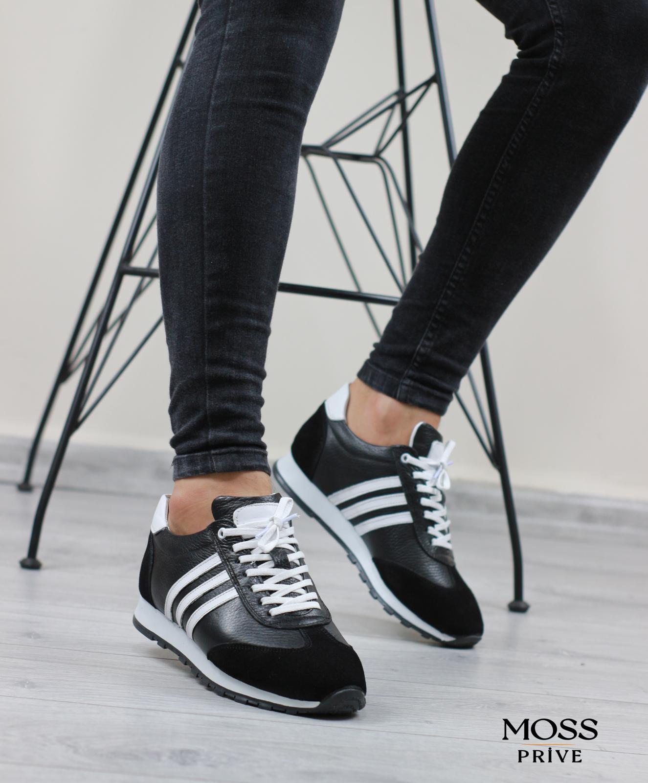 SİYAH DERİ ERKEK SPOR AYAKKABI