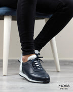 LACİVERT DERİ ERKEK SPOR AYAKKABI