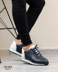 106 LACİVERT DERİ ERKEK SPOR AYAKKABI