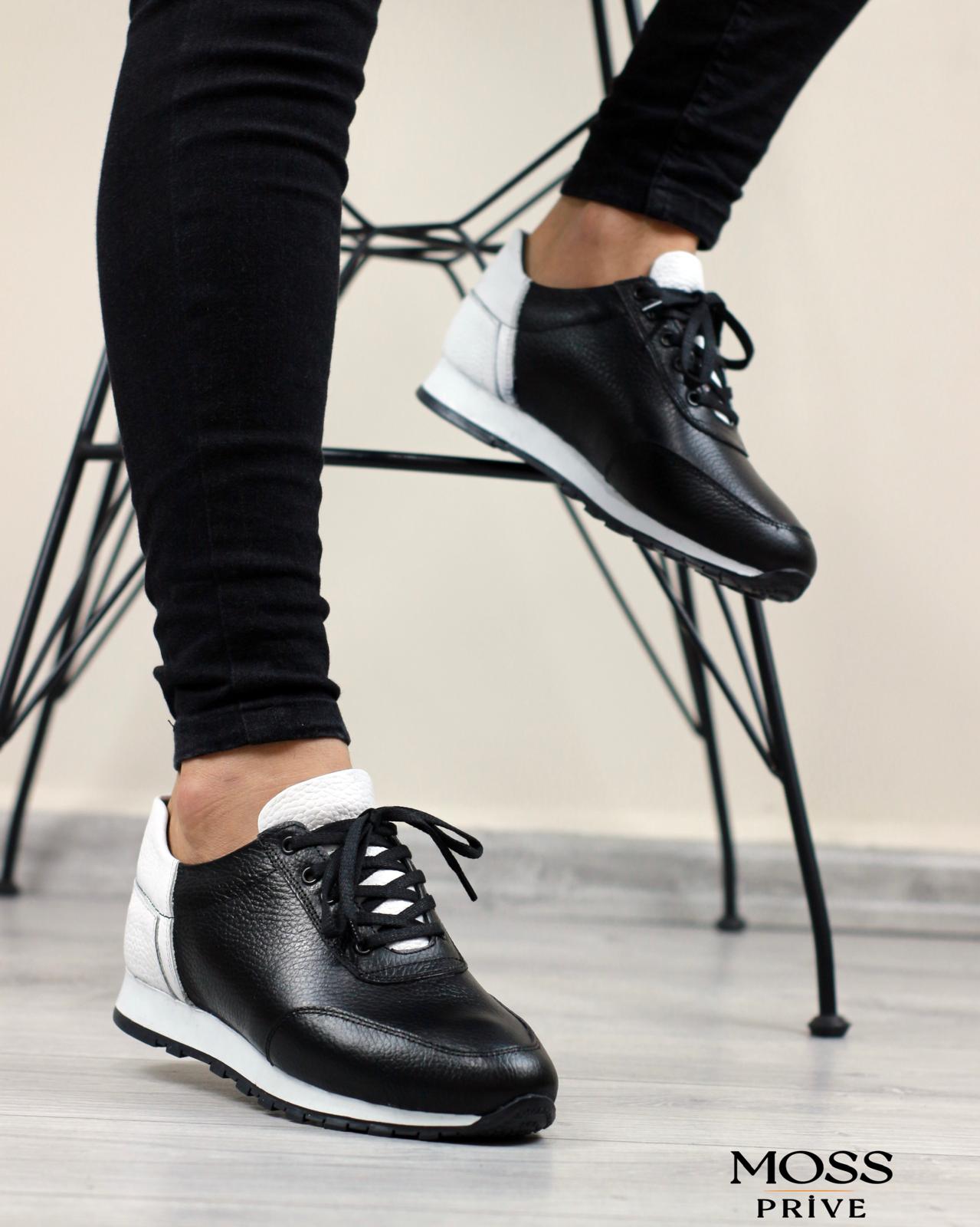 SİYAH DERİ ERKEK SPOR AYAKKABI