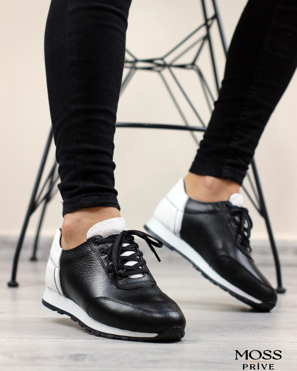 SİYAH DERİ ERKEK SPOR AYAKKABI