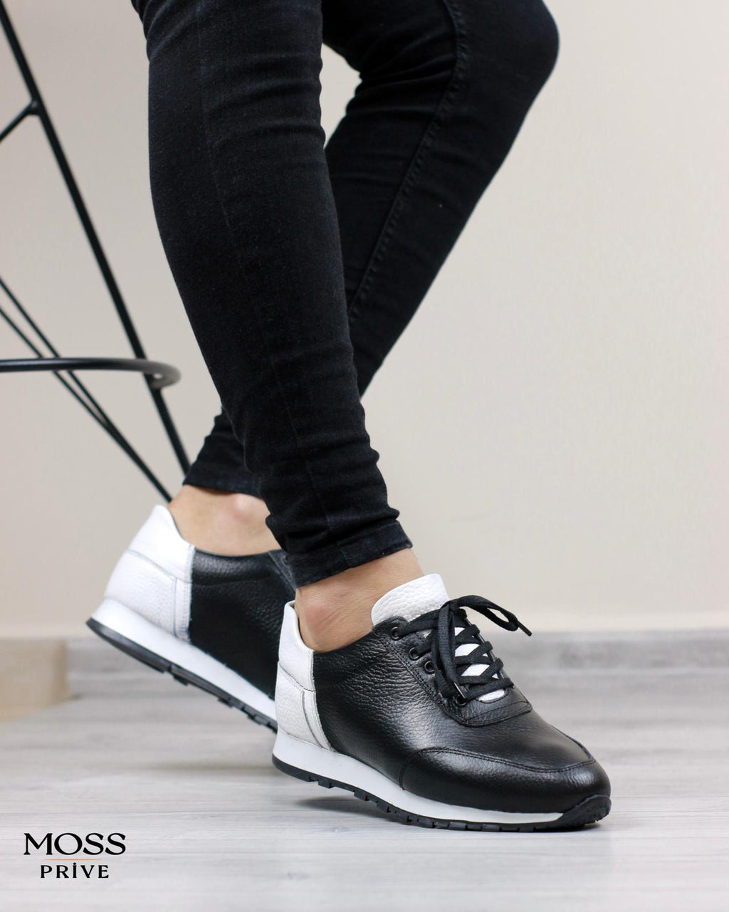 SİYAH DERİ ERKEK SPOR AYAKKABI