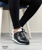 SİYAH DERİ ERKEK SPOR AYAKKABI