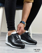 SİYAH DERİ ERKEK SPOR AYAKKABI