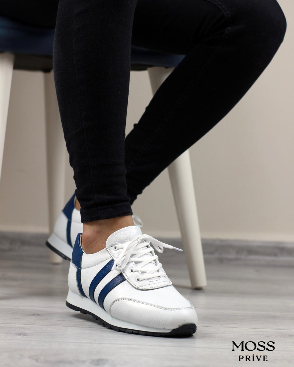 BEYAZ DERİ ERKEK SPOR AYAKKABI