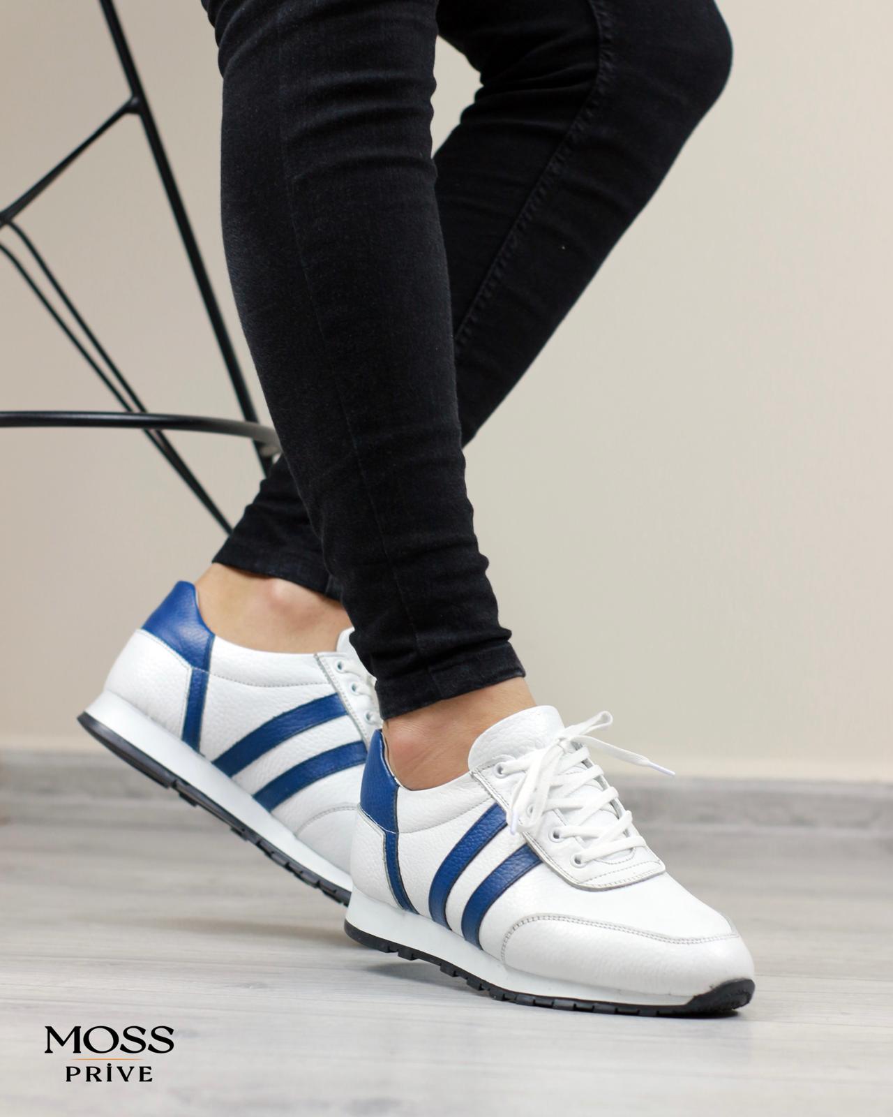 BEYAZ DERİ ERKEK SPOR AYAKKABI