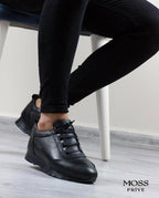 SİYAH DERİ ERKEK SPOR AYAKKABI