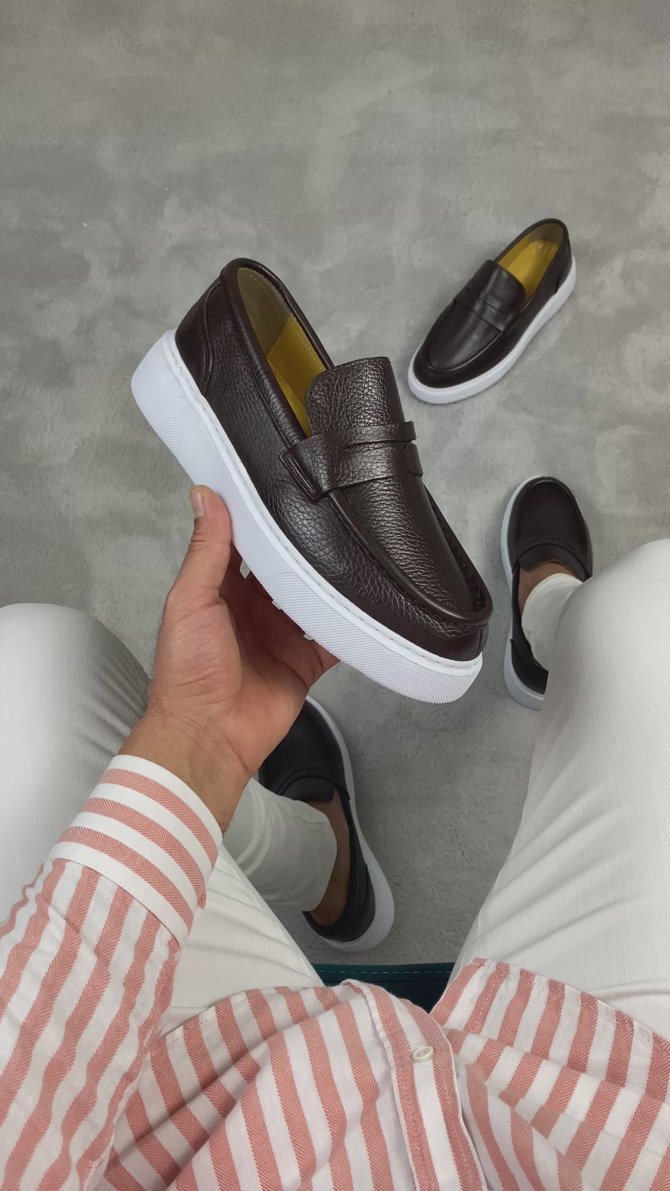 ARTİSAN KAHVERENGİ DERİ EVA TABAN ERKEK SNEAKERS AYAKKABI