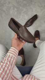 RAKS 02 KAHVERENGİ DERİ ERKEK LOAFER AYAKKABI
