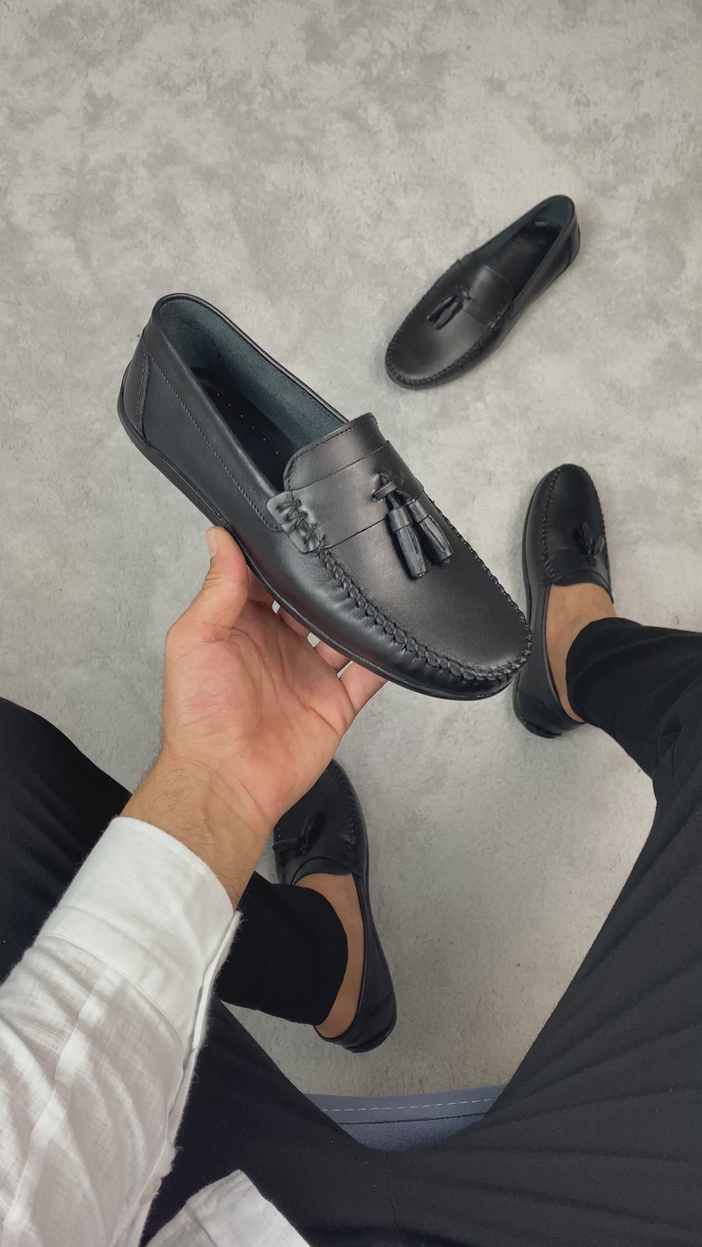 RAKS 04 SİYAH DERİ ERKEK LOAFER AYAKKABI