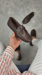 RAKS 03 KAHVERENGİ DERİ ERKEK LOAFER AYAKKABI
