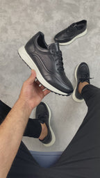 VALTERRA SİYAH DERİ ERKEK SNEAKERS AYAKKABI
