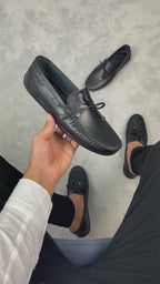 RAKS 01 SİYAH DERİ ERKEK LOAFER AYAKKABI