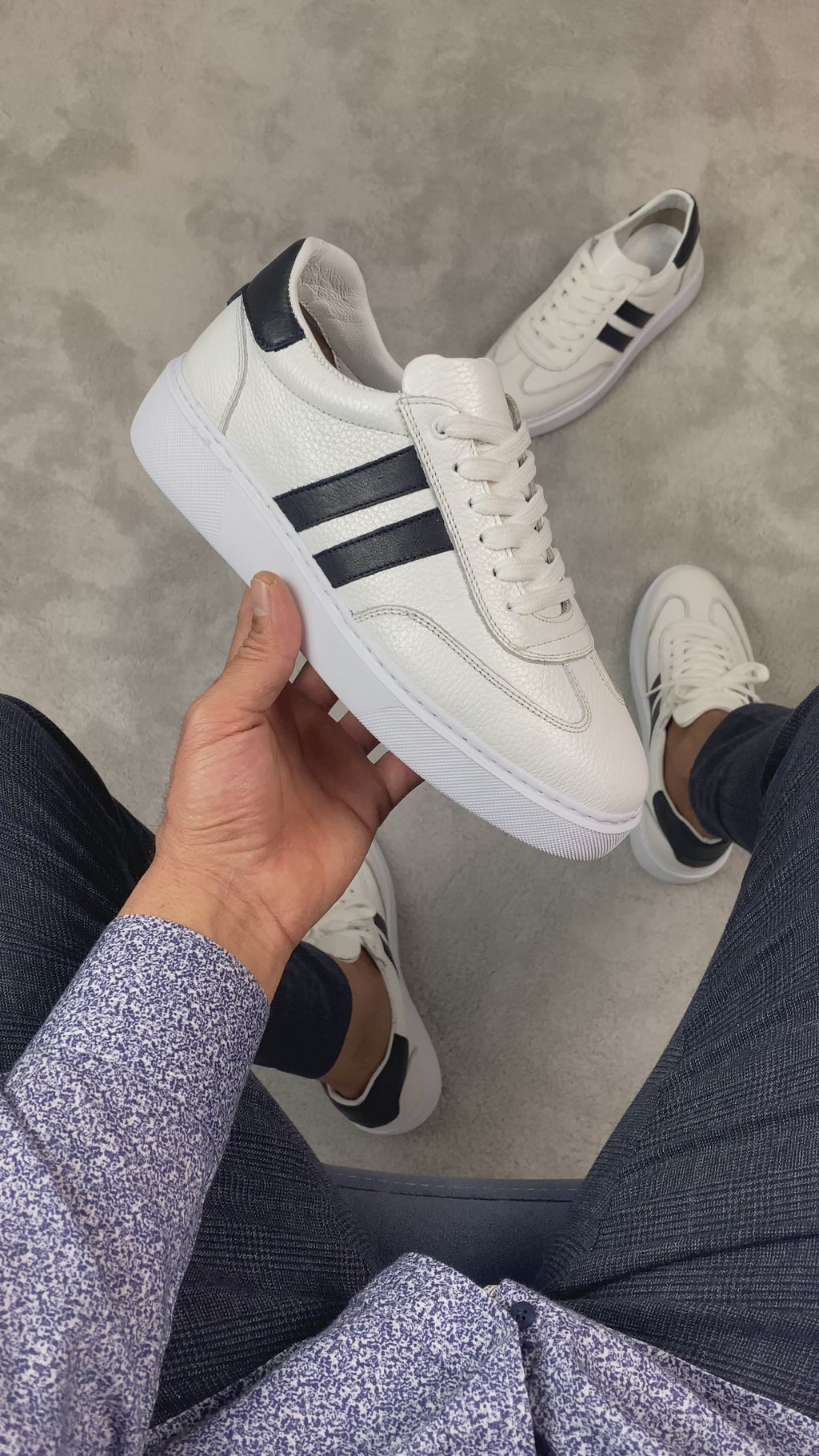 RİVİERA BEYAZ DERİ EVA TABAN ERKEK SNEAKERS AYAKKABI