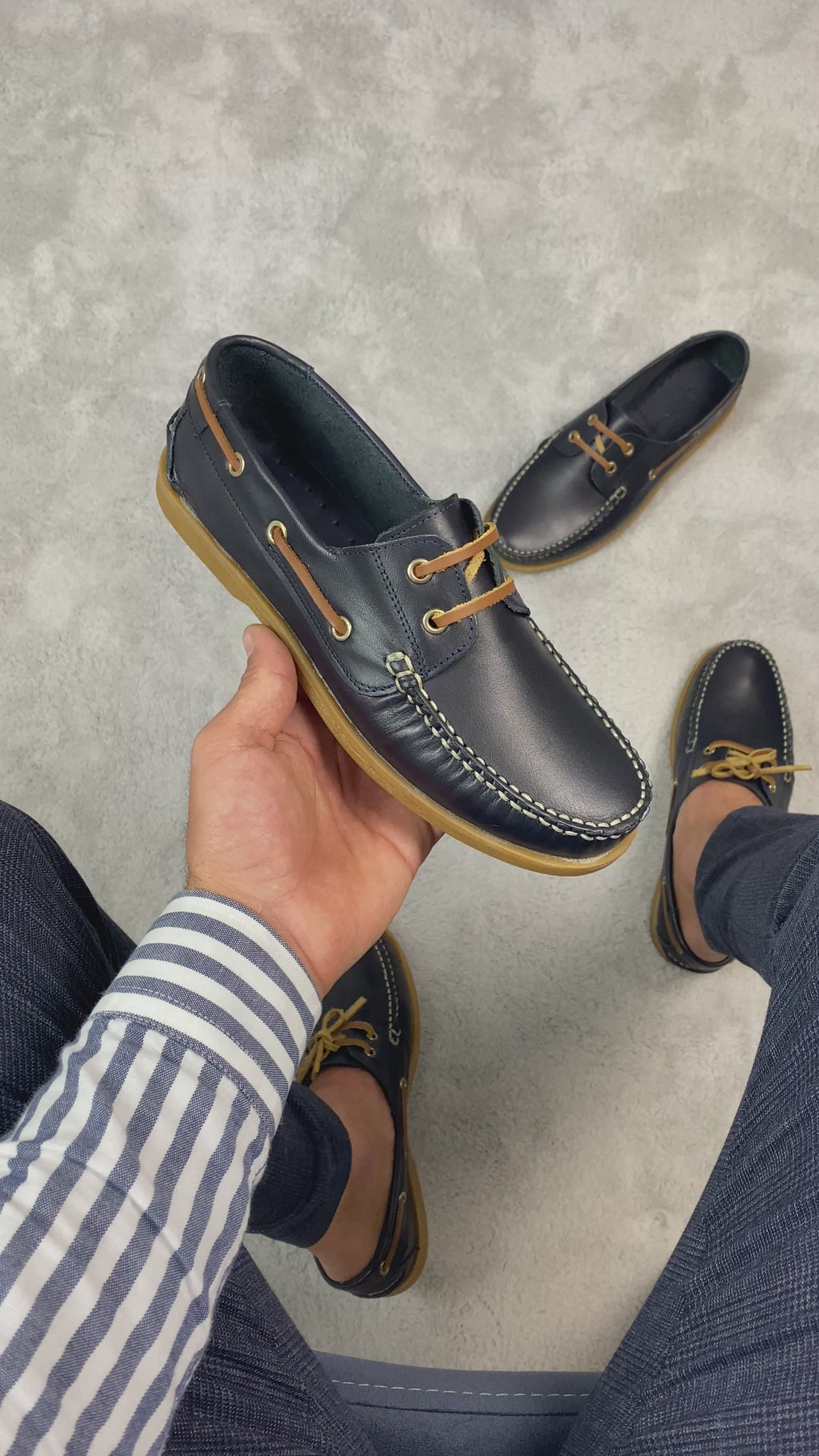 TİMBER LACİVERT DERİ ERKEK LOAFER AYAKKABI