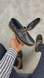 TİMBER LACİVERT DERİ ERKEK LOAFER AYAKKABI