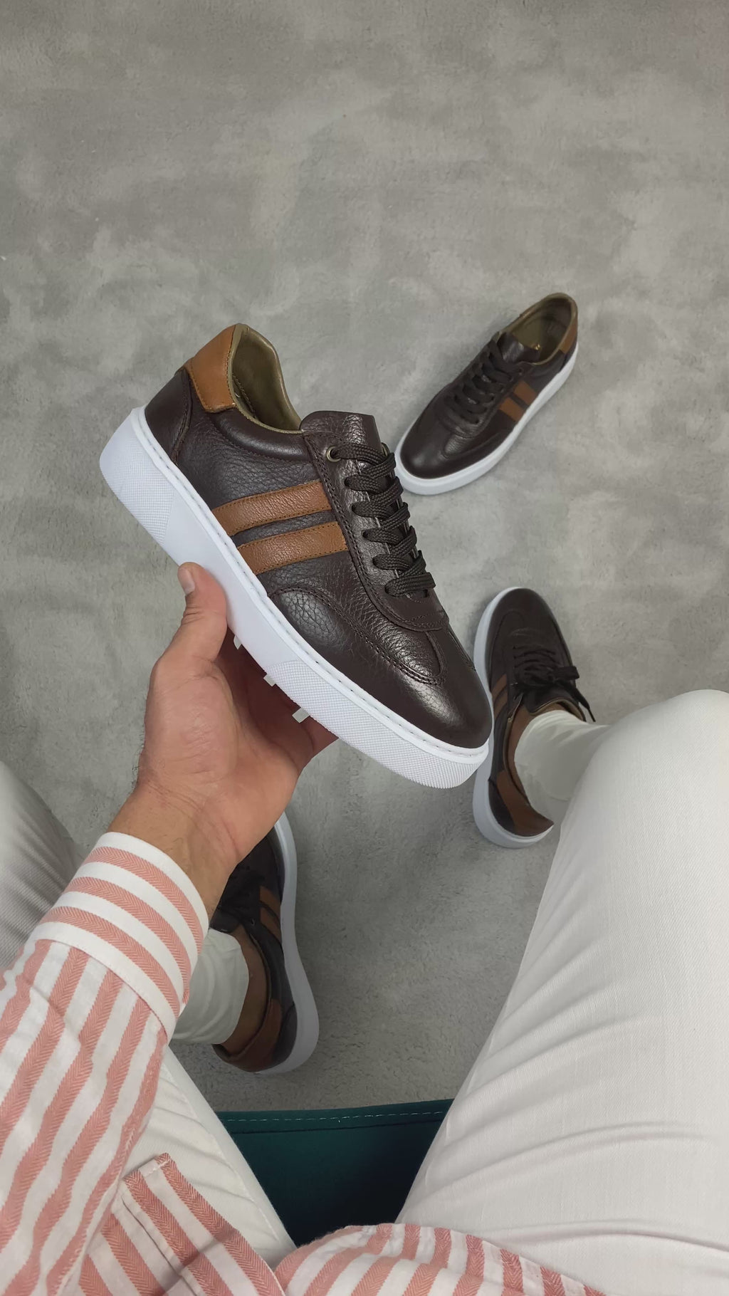 RİVİERA KAHVERENGİ DERİ EVA TABAN ERKEK SNEAKERS AYAKKABİ