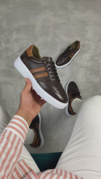 RİVİERA KAHVERENGİ DERİ EVA TABAN ERKEK SNEAKERS AYAKKABİ