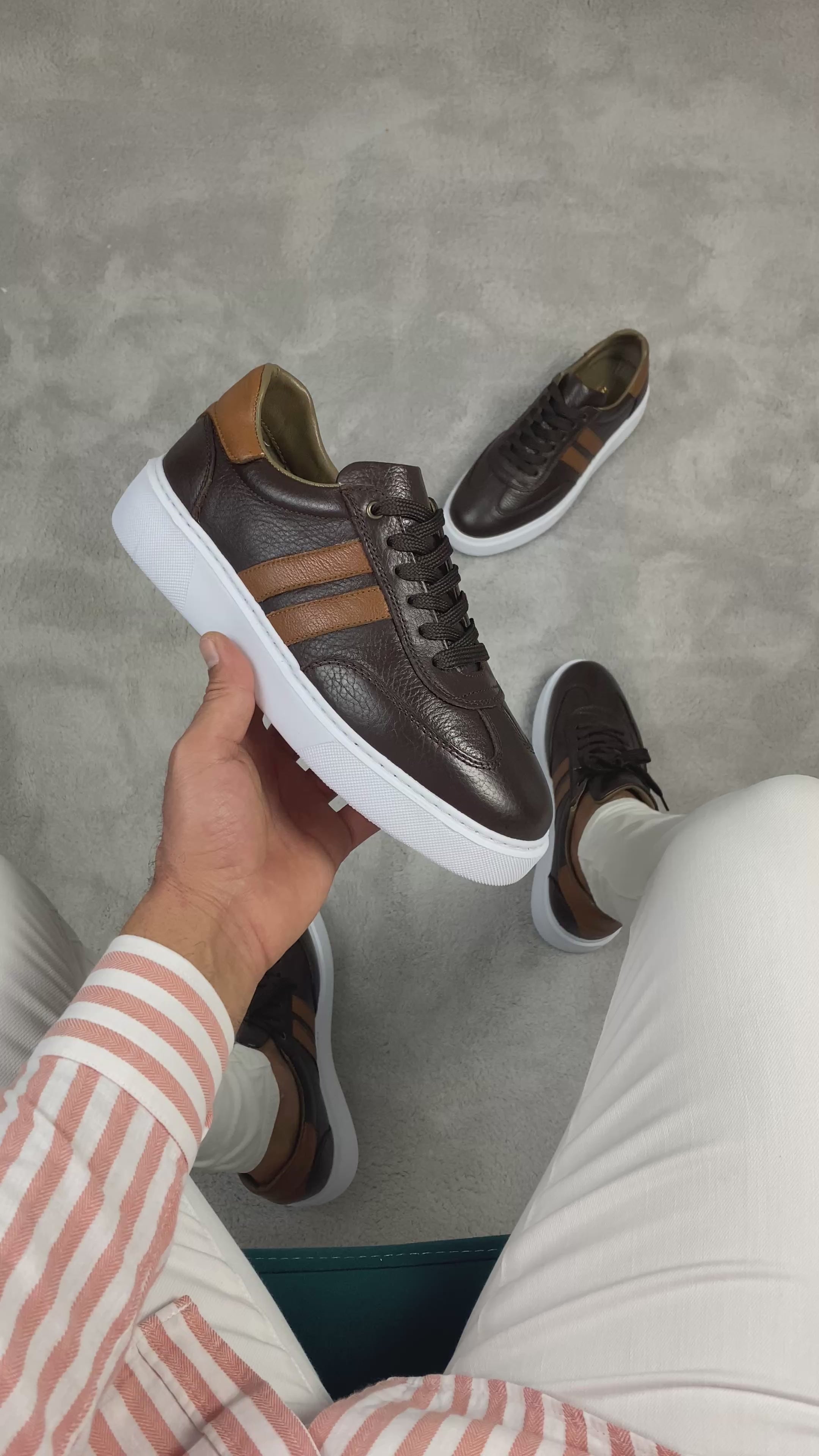 RİVİERA KAHVERENGİ DERİ EVA TABAN ERKEK SNEAKERS AYAKKABİ