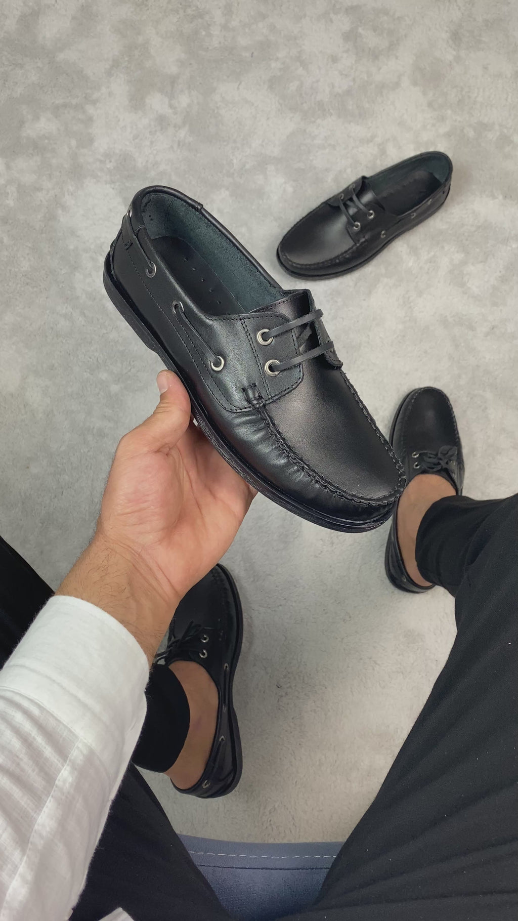 TİMBER SİYAH DERİ SİYAH TABAN ERKEK LOAFER AYAKKABI