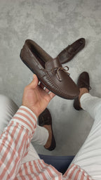 RAKS 01 KAHVERENGİ DERİ ERKEK LOAFER AYAKKABI