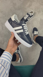 RİVİERA LACİVERT DERİ EVA TABAN ERKEK SNEAKERS AYAKKABI