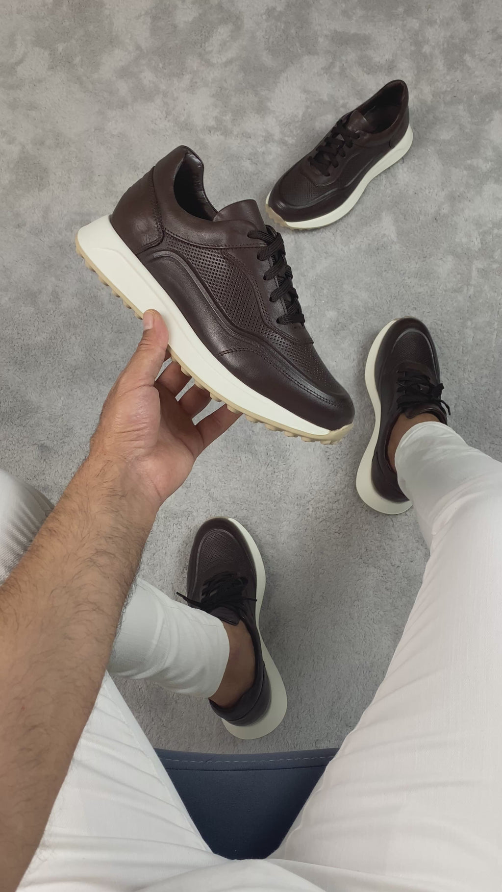 VALTERRA KAHVERENGİ DERİ ERKEK SNEAKERS AYAKKABI